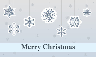 Winter white background christmas made of snowflake and snow with blank copy space for your text.