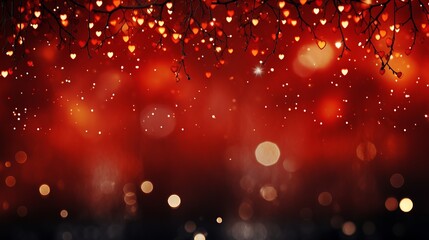 Valentines day romantic banner with visually appealing composition and space for personalized text