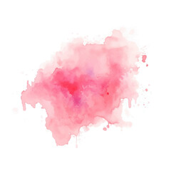 Watercolor paint splashes, Abstract pink watercolor on white background, pink watercolor splashes - obrazy, fototapety, plakaty