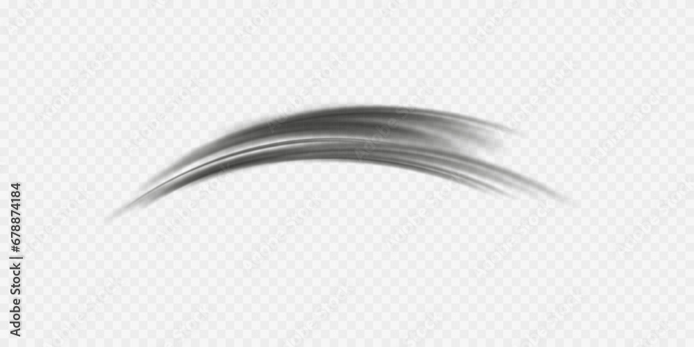 Aufkleber luminous black lines of speed. light glowing effect . abstract motion lines. png format. light trail