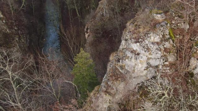 "Cheile V&acirc;rghişului" Vargis Gorge in Persani Mountains, Romania, Aerial view