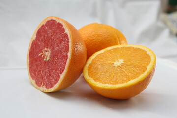 orange and grapefruit