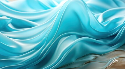 Obraz premium flowing iridescent piece of fabric resembling ocean uhd wallpaper