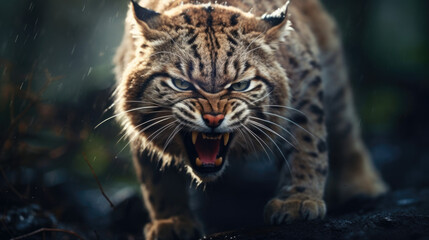 Obraz premium European wildcats in its natural environment
