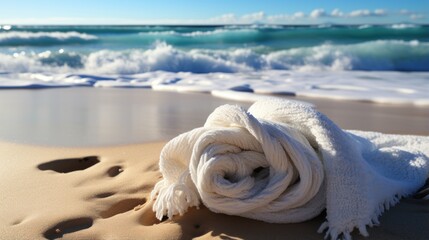 gentle ocean breeze causing a piece of linen fabric uhd wallpaper