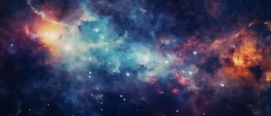 Foto auf Alu-Dibond Cosmic background of heavenly wonders © BraveSpirit