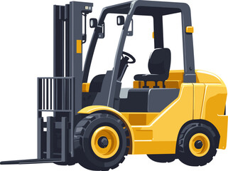 Yellow Forklift  Illustration
