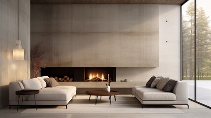 Modern Minimalist Interior Design for Living Room