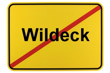 Illustration eines Ortsschildes der Gemeinde Wildeck in Hessen