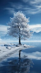 serene winter scenewith a frozen uhd wallpaper