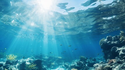 Fototapeta na wymiar Magical underwater background