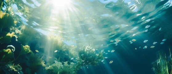Magical underwater background