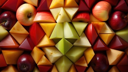geometric food pattern uhd wallpaper