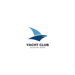 Luxury yacht club logo line icon. Premium leisure boat marine sign. Cruise ship travel symbol. Vector illustration.