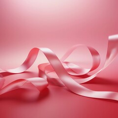Branding, holidays and luxury brands concept - Abstract silk ribbon on red pink background, exclusive luxury brand design for product promotion for holiday sale, AI generator