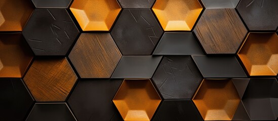 realm of art and design an abstract geometric pattern takes center stage against a modern background showcasing a graphic and textured quality resembling a honeycomb with hexagonal shapes fo
