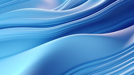 Obraz premium 3D Blue Wavy Shapes
