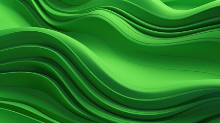3D Green Wave Background
