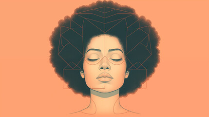 Tributo à Herança Afro: Mulher Majestosa no Dia da Consciência Negra, IA Generativa - obrazy, fototapety, plakaty