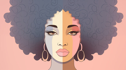 Respeito à Herança: Representação Artística da Mulher Afro no Dia da Consciência Negra, IA Generativa - obrazy, fototapety, plakaty