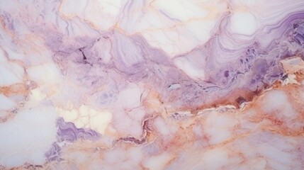 Obraz na płótnie Canvas Beige Marble with Violet Glass Horizontal Background. Abstract stone texture backdrop. Bright natural material Surface. AI Generated Photorealistic Illustration.