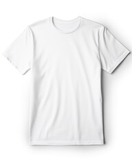 T-Shirt Mockup Template - White Tee Shirt Blank Isolated on White Background for Front Design