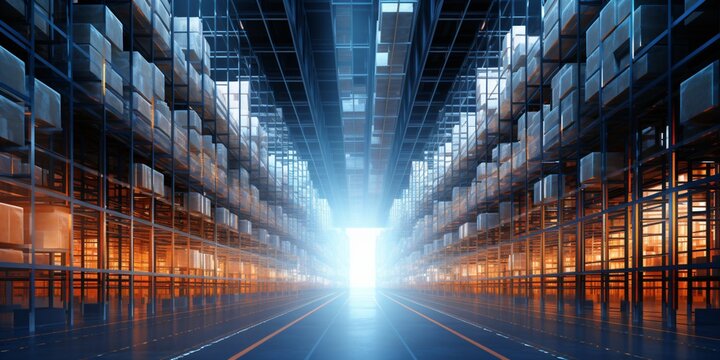 a huge futuristic storage facility