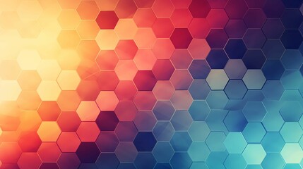 Modern orange & red geometric perfect hexagon background for PowerPoint slides and websites with low opacity
