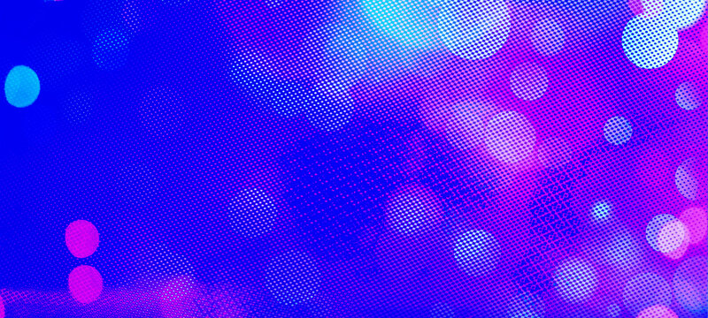 Blue, purple widescreen bokeh background for seasonal, holidays, event and celebrations with copy space for text or your images