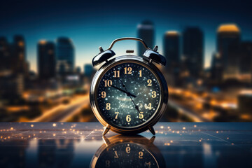 Analogue clock striking midnight symbolizing new beginnings and fresh yearly plans 