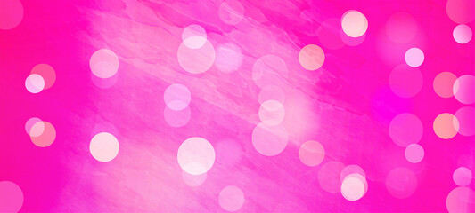 Pink widescreen bokeh background for seasonal, holidays, event and celebrations with copy space for text or your images