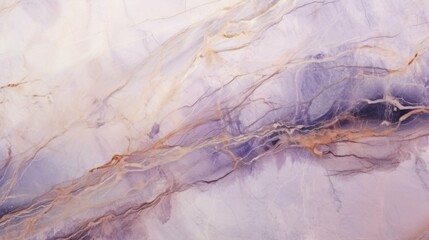 Lavender Marble with Bronze Horizontal Background. Abstract stone texture backdrop. Bright natural material Surface. AI Generated Photorealistic Illustration.