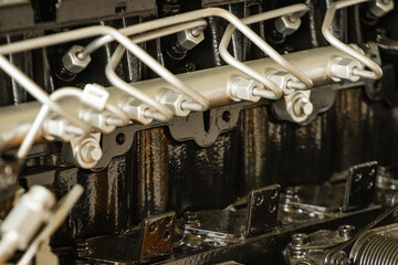 Diesel engine close up