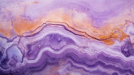 Lavender Marble with Fire Opal Horizontal Background. Abstract stone texture backdrop. Bright natural material Surface. AI Generated Photorealistic Illustration.