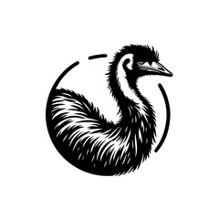 Emu Vector Logo Art - obrazy, fototapety, plakaty