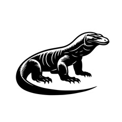 Obraz na płótnie Canvas Komodo Dragon Vector Logo Art