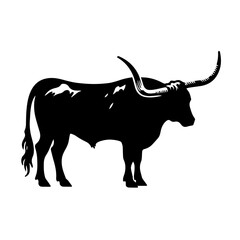 Texas Longhorn Vector Logo Art - obrazy, fototapety, plakaty