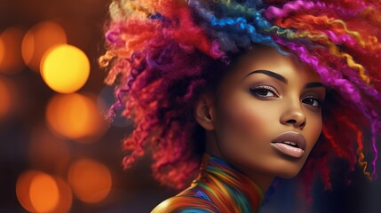 Beautiful African American Woman Portrait