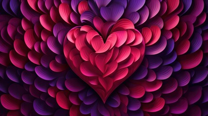 Beautiful Colorful Heart Shaped Pattern