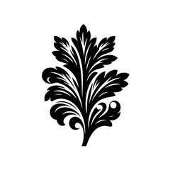 Acanthus Leaf Vector Logo Art - obrazy, fototapety, plakaty