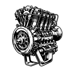 Engine Vector Logo Art - obrazy, fototapety, plakaty