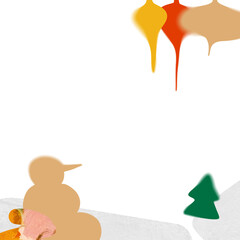 Perfect Christmas banner on png transparent background. Poinsettia and berries. New Year ornament for Xmas festive poster, New Year card, winter sale fair branding. Grain spray paint effect.