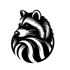 Raccoon Vector Logo Art - obrazy, fototapety, plakaty