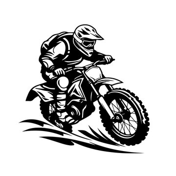 Bmx Motorcycle Vector Logo Art