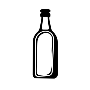 Brandy Bottle Vector Logo Art