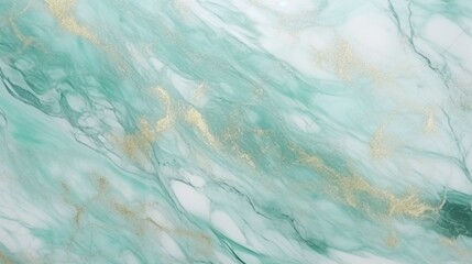 Mint Marble with Glitter Horizontal Background. Abstract stone texture backdrop. Bright natural material Surface. AI Generated Photorealistic Illustration.