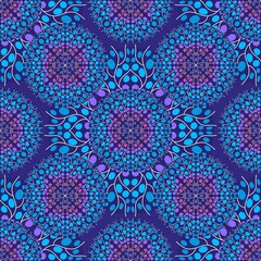 Abstract circle seamless mandala pattern for fabrics and linens and wrapping paper and fashion textiles