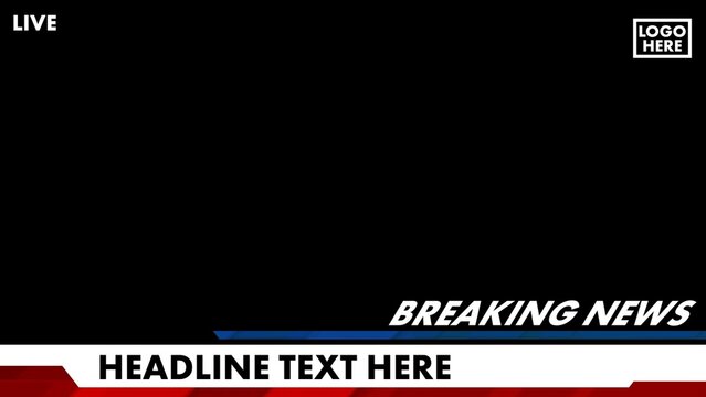 Full Screen Breaking News With Logo and Live element