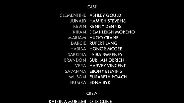 Professional Movie End Credits Roll