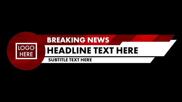 Clean Breaking News Headline Lower Third with Logo